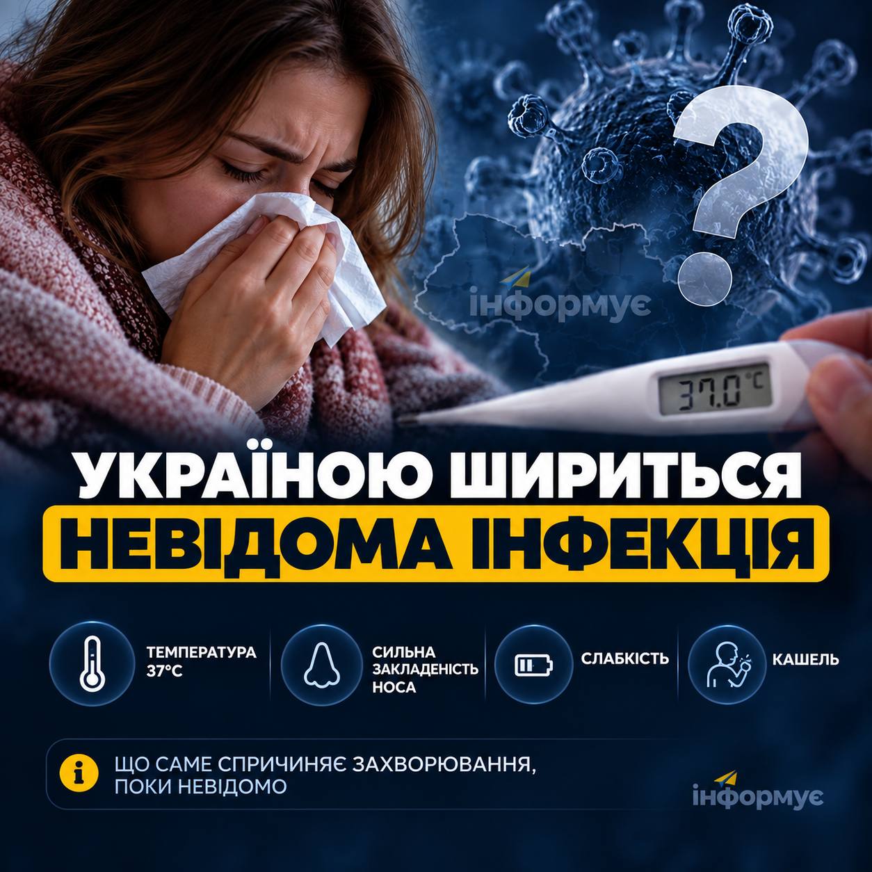 Unknown Infection Spreading in Ukraine with Symptoms Similar to Flu and COVID-19