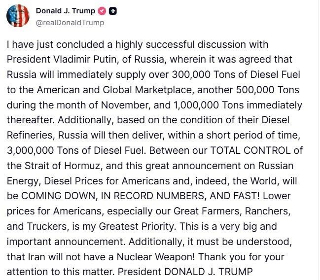 Senator Blumenthal: US Becomes Complicit in Putin's War by Lifting Sanctions on Russian Diesel Fuel