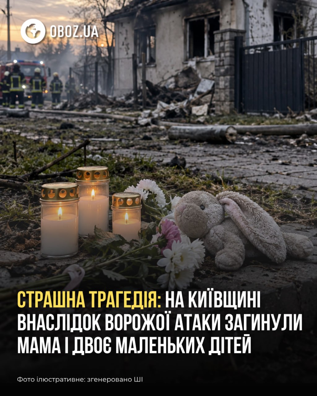 Атака російських військ на Київщині: загинули жінка та двоє дітей