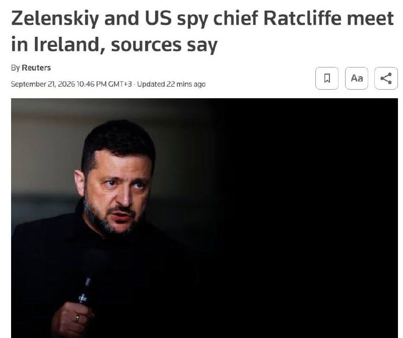 Zelensky Meets with CIA Director in Ireland