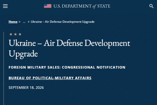 USA Approves $2.68 Billion Sale of Air Defense Systems to Ukraine