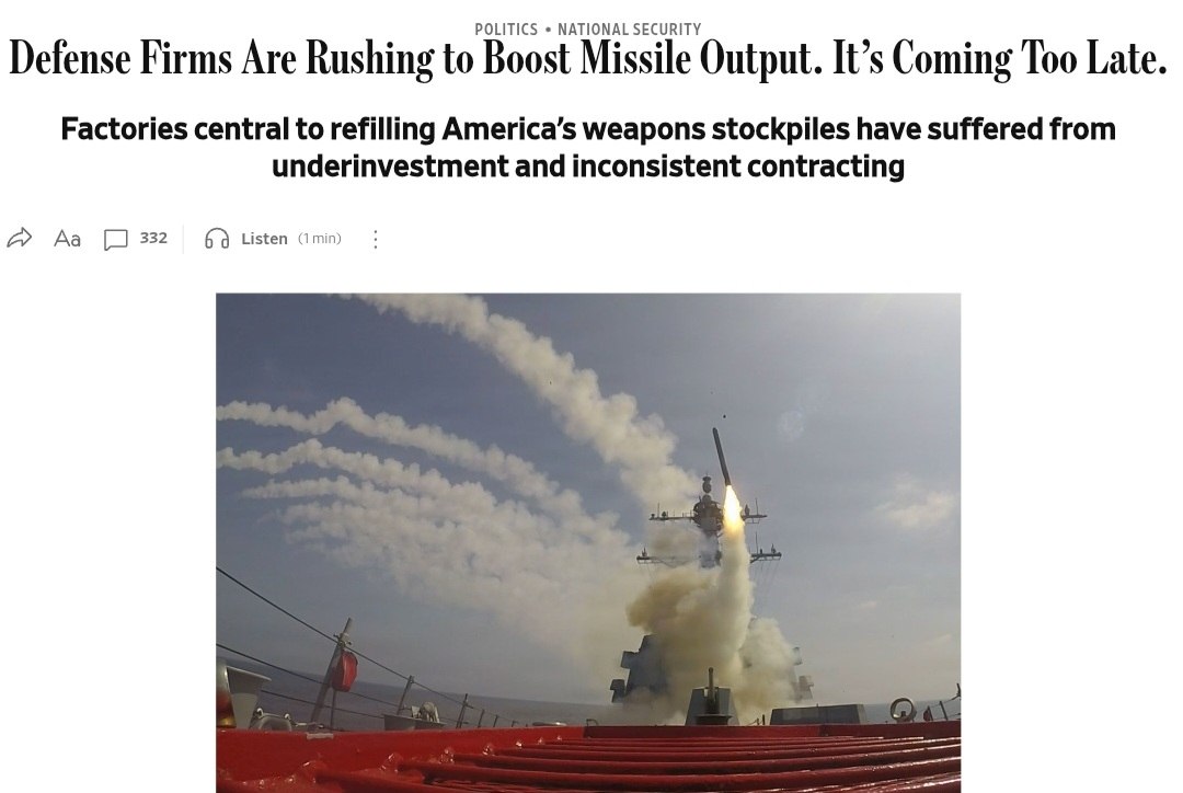 USA Spent Half of Tomahawk Missiles and Up to Two-Thirds of Patriot in Six Months of War with Iran