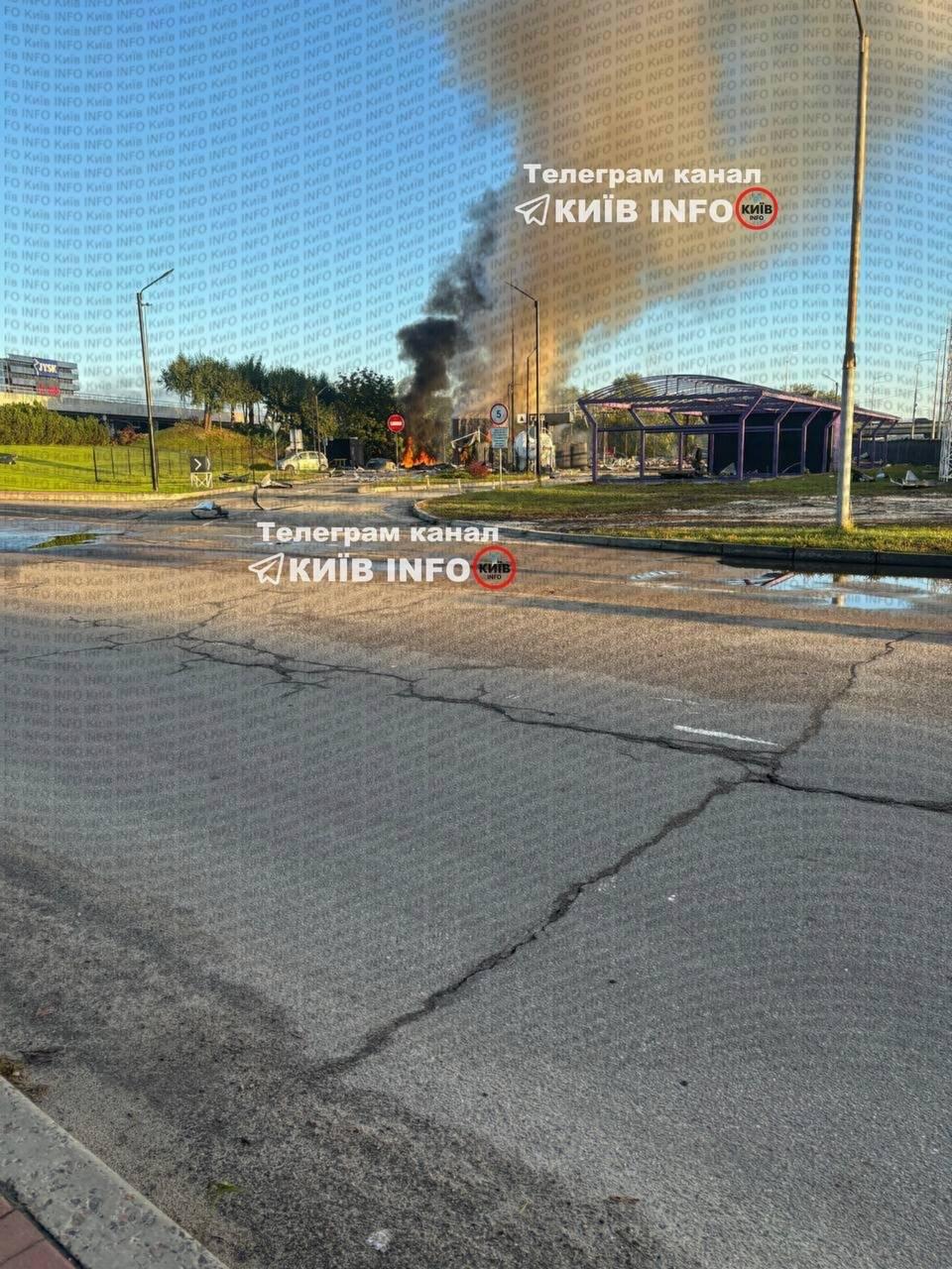 Attacks on Gas Stations in Kyiv: Two Fuel Stations Hit by UAVs